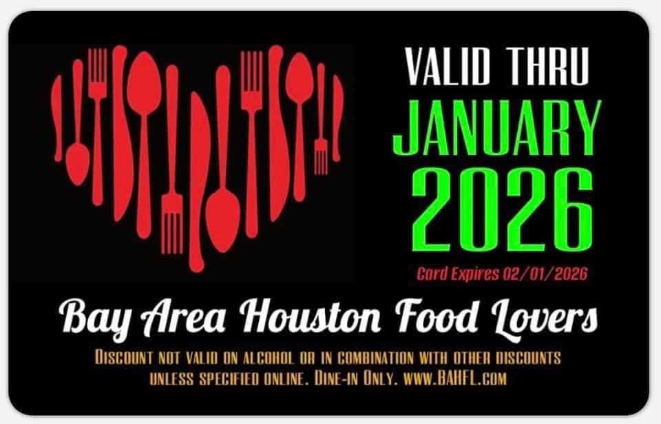 Buy the BAHFL Card – Bay Area Houston Food Lovers